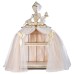 lady With Cake Display Cabinet crème/gold 95cm